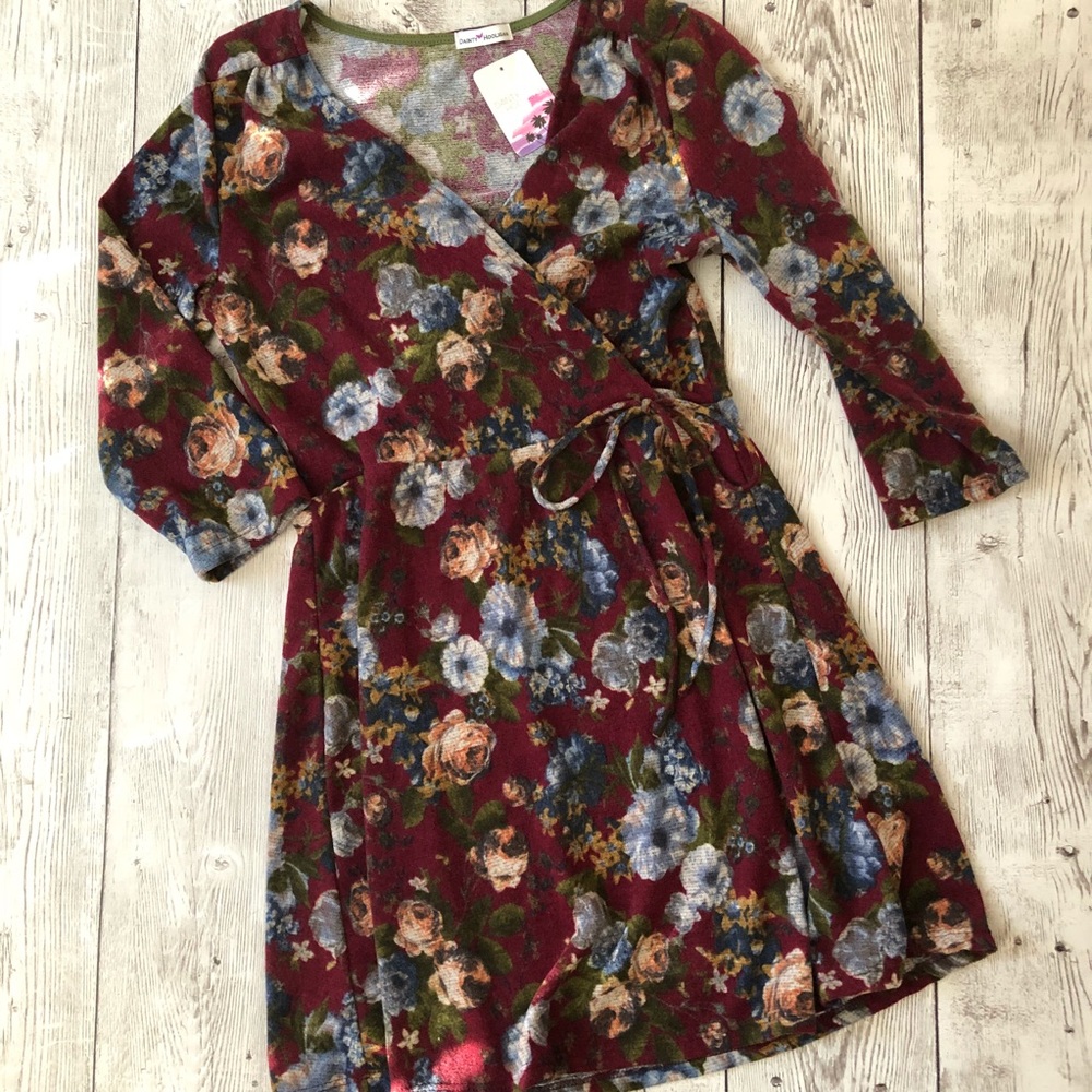 Floral wrap dress